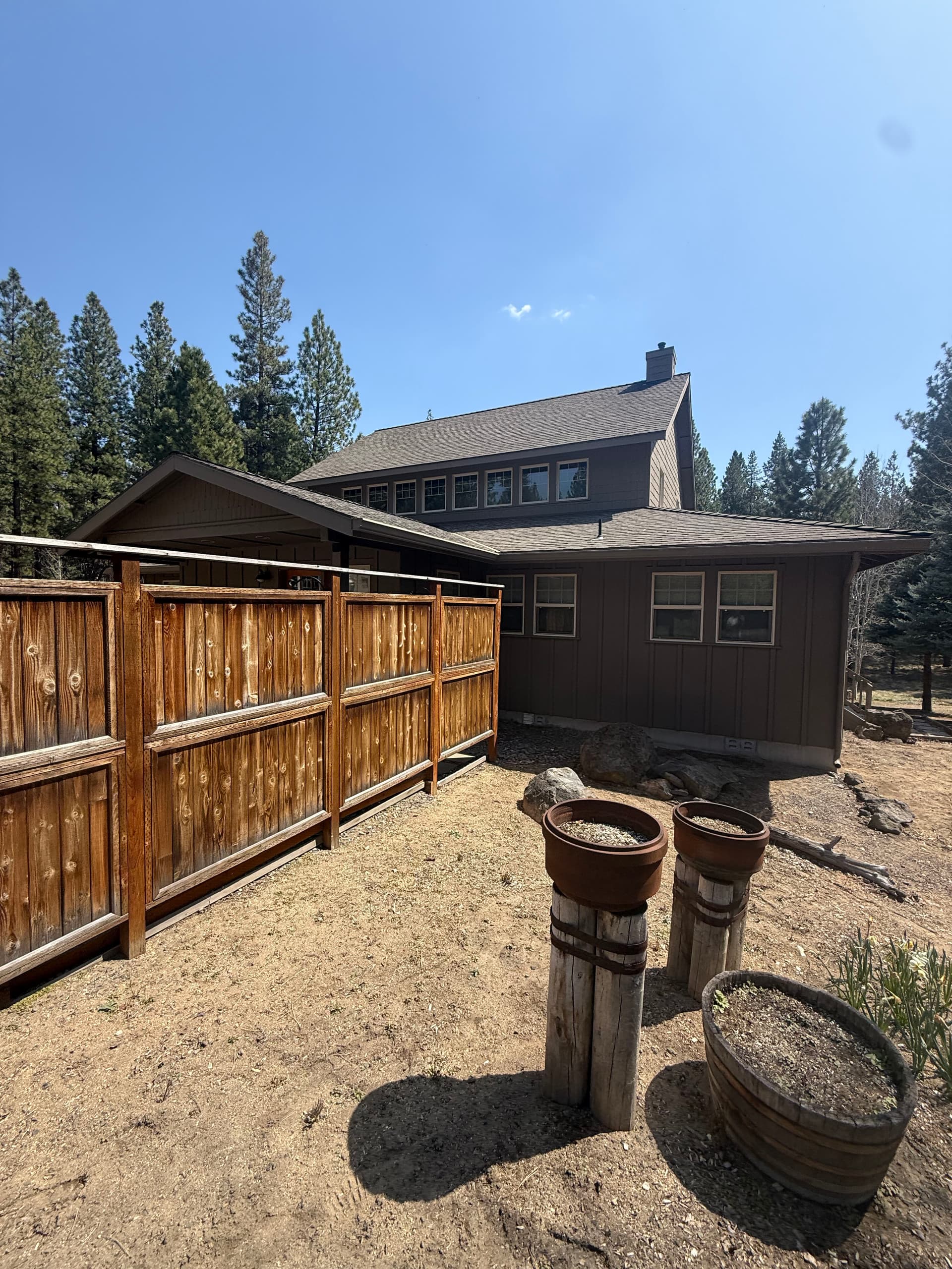 Cedar Home Exterior Paint Job in La Pine