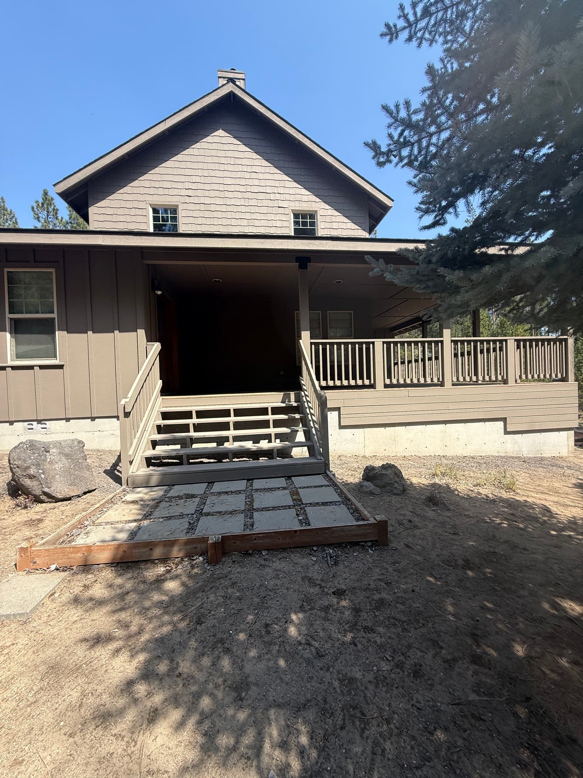 Cedar Home Exterior Paint Job in La Pine