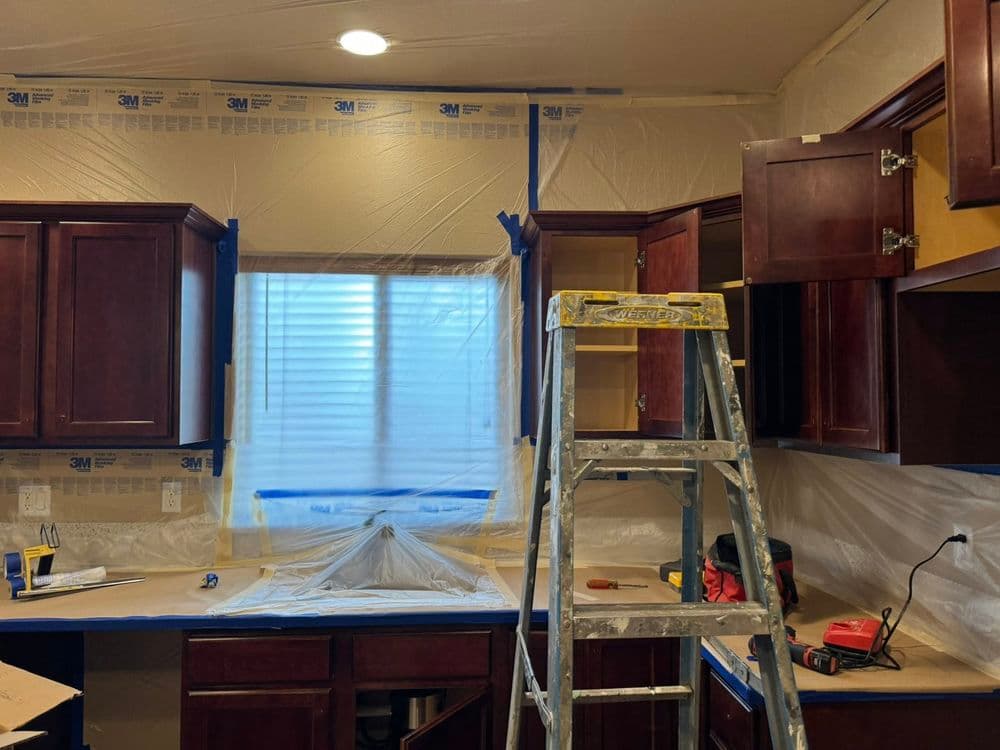 Gallery photos for Dark Cherry Cabinets Painted White in Central Oregon: Image #17