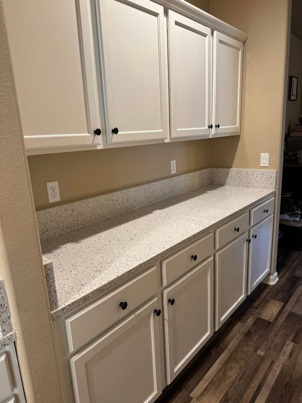 Project Dark Cherry Cabinets Painted White in Central Oregon image