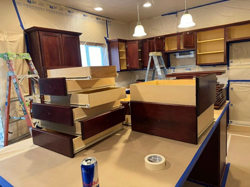 Gallery photos for Dark Cherry Cabinets Painted White in Central Oregon: Image #20