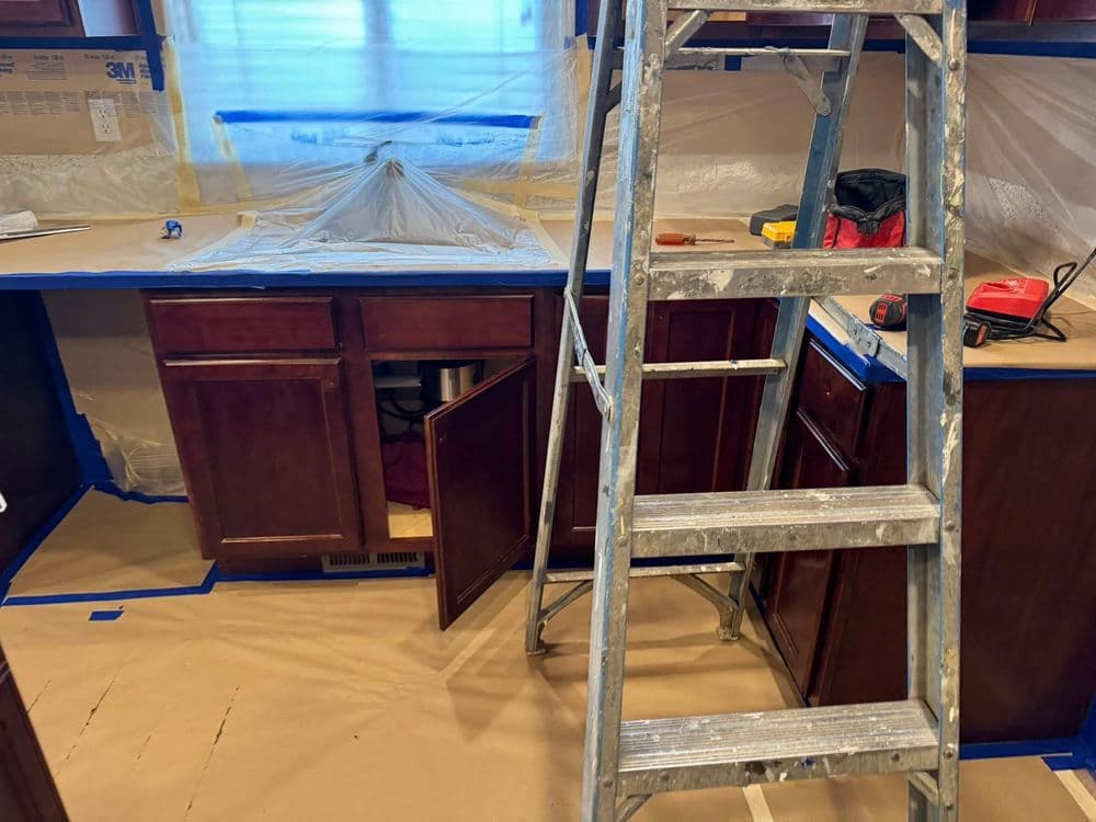 Gallery photos for Dark Cherry Cabinets Painted White in Central Oregon: Image #12